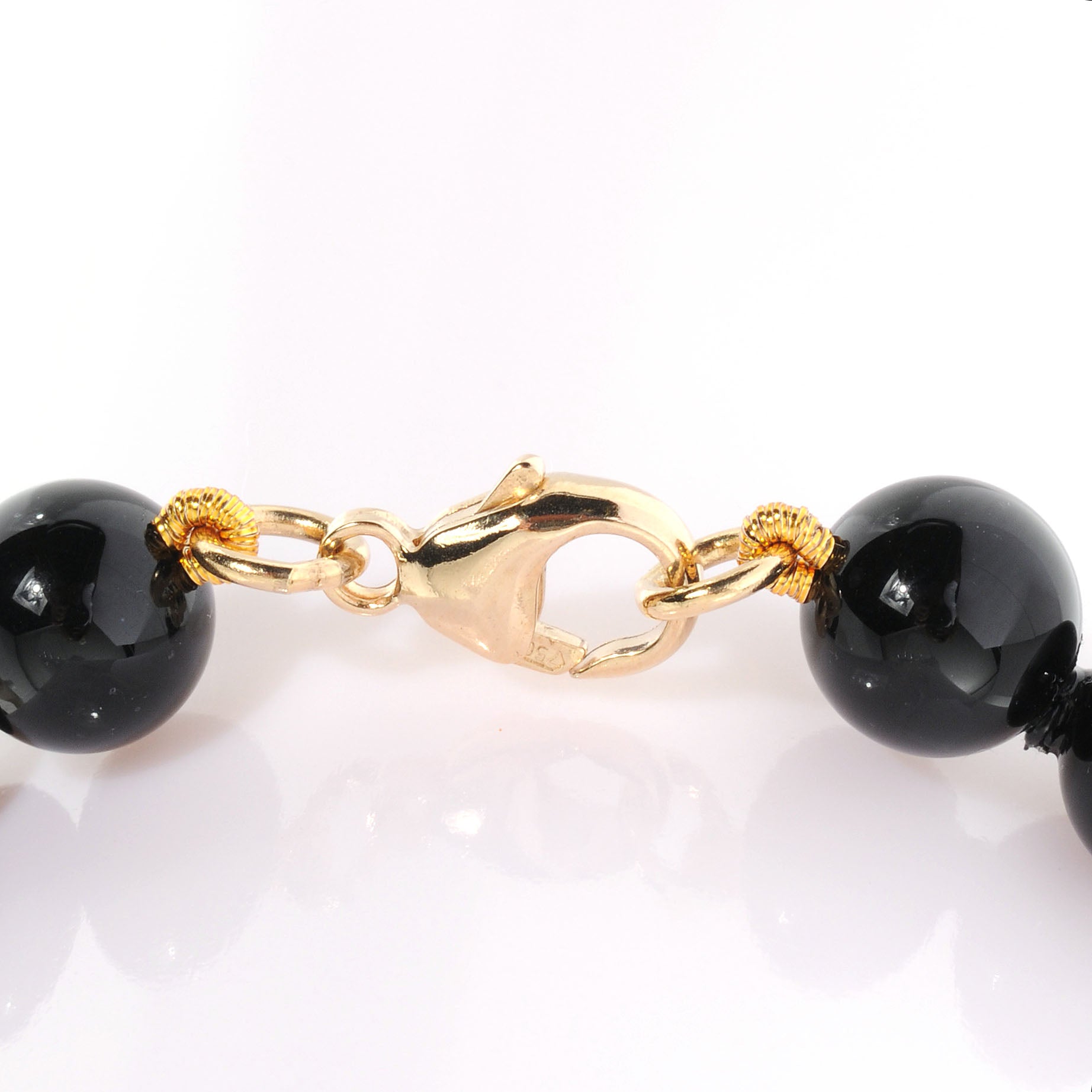 Tiffany 18K Yellow Gold Onyx Return To Bracelet 5 of 5
