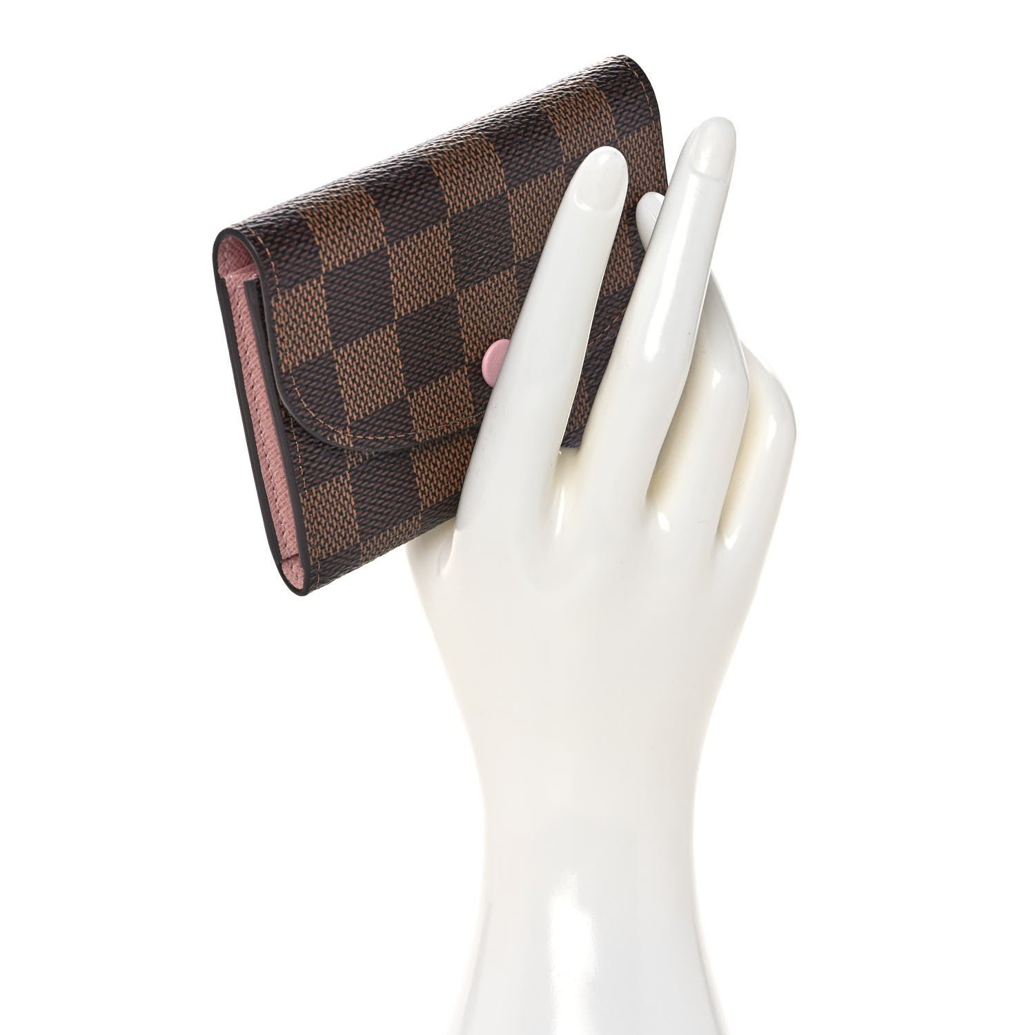 Louis Vuitton Damier Ebene Rosalie Coin Purse Rose Ballerine 2 of 10