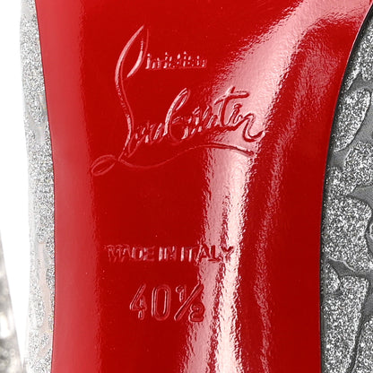 Christian Louboutin Glitter Specchio Hot Chick 100 Pumps 40.5 Silver 6 of 15