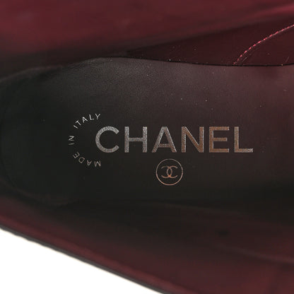 Chanel Crackled Calfskin Velvet Pearl Combat Short Boots 38.5 Black 8 of 10