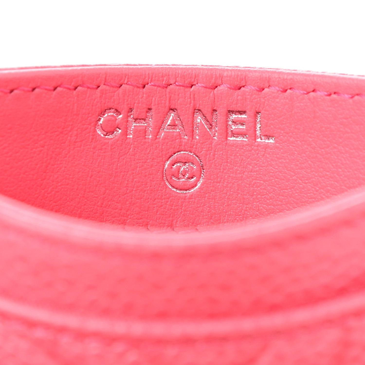 Chanel Caviar Camellia Embossed Card Holder Pink 6 of 7