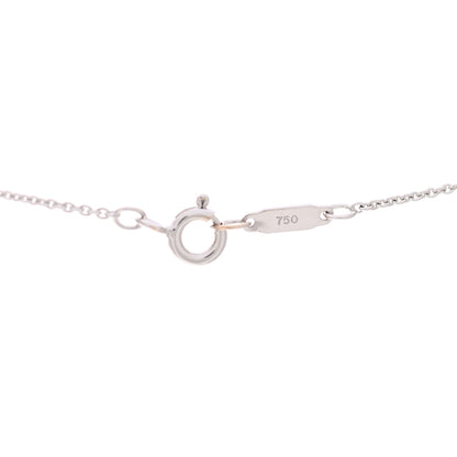 Tiffany 18K White Gold Diamond Metro Oval Pendant Necklace 6 of 6