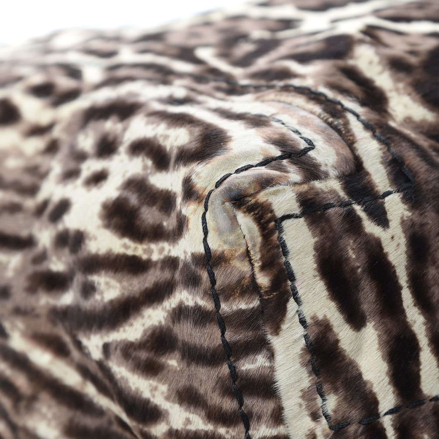 Pony Hair Printed Leopard Saba Hobo