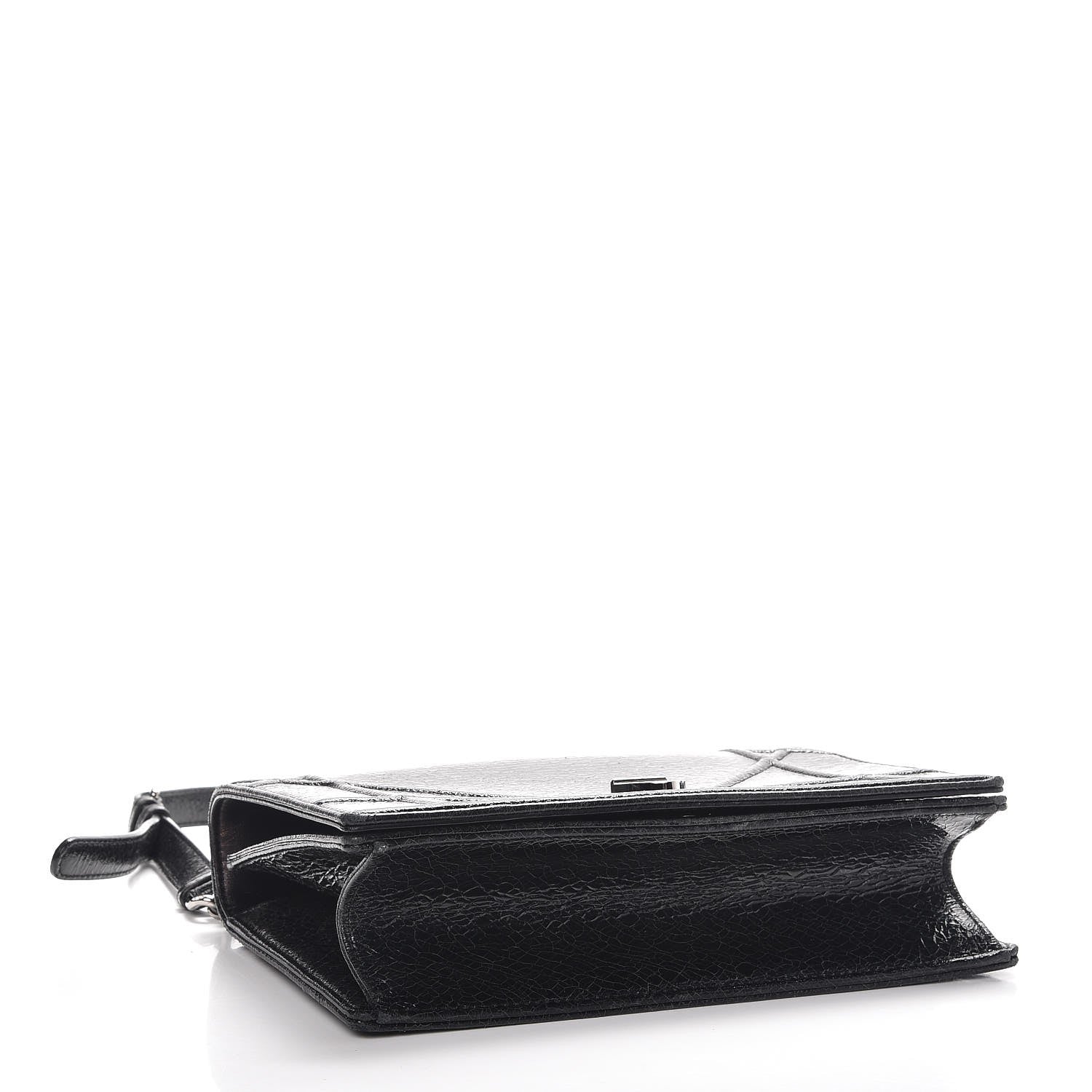 Christian Dior Crackled Deerskin Medium Diorama Flap Bag Black 4 of 11