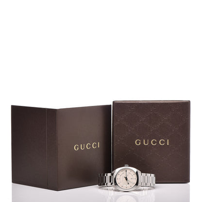 Gucci Stainless Steel Diamond 37mm G-Timeless Quartz Watch White 9 of 9