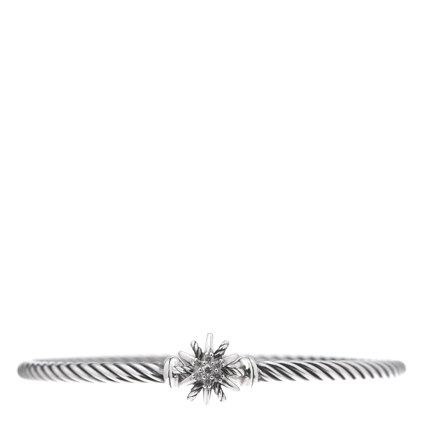 David Yurman Sterling Silver Diamond Starburst Bracelet 1 of 6