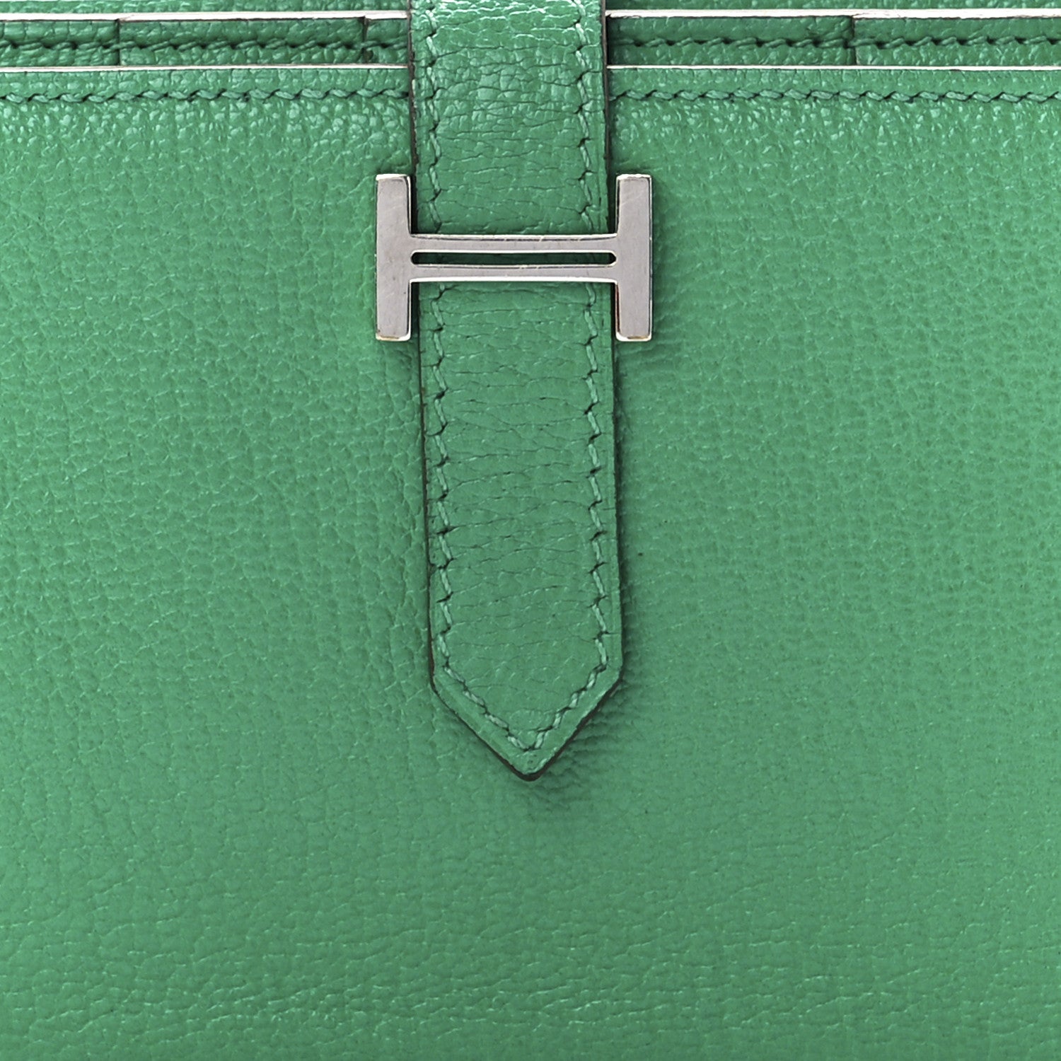 Hermes Chevre Mysore Bearn Gusset Wallet Menthe 11 of 15