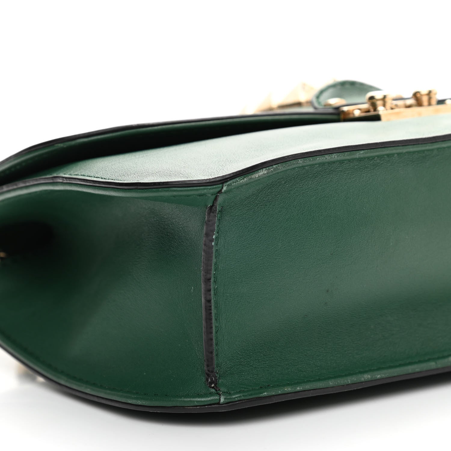 Valentino Garavani Vitello Medium Glam Lock Rockstud Flap Smeraldo 6 of 8