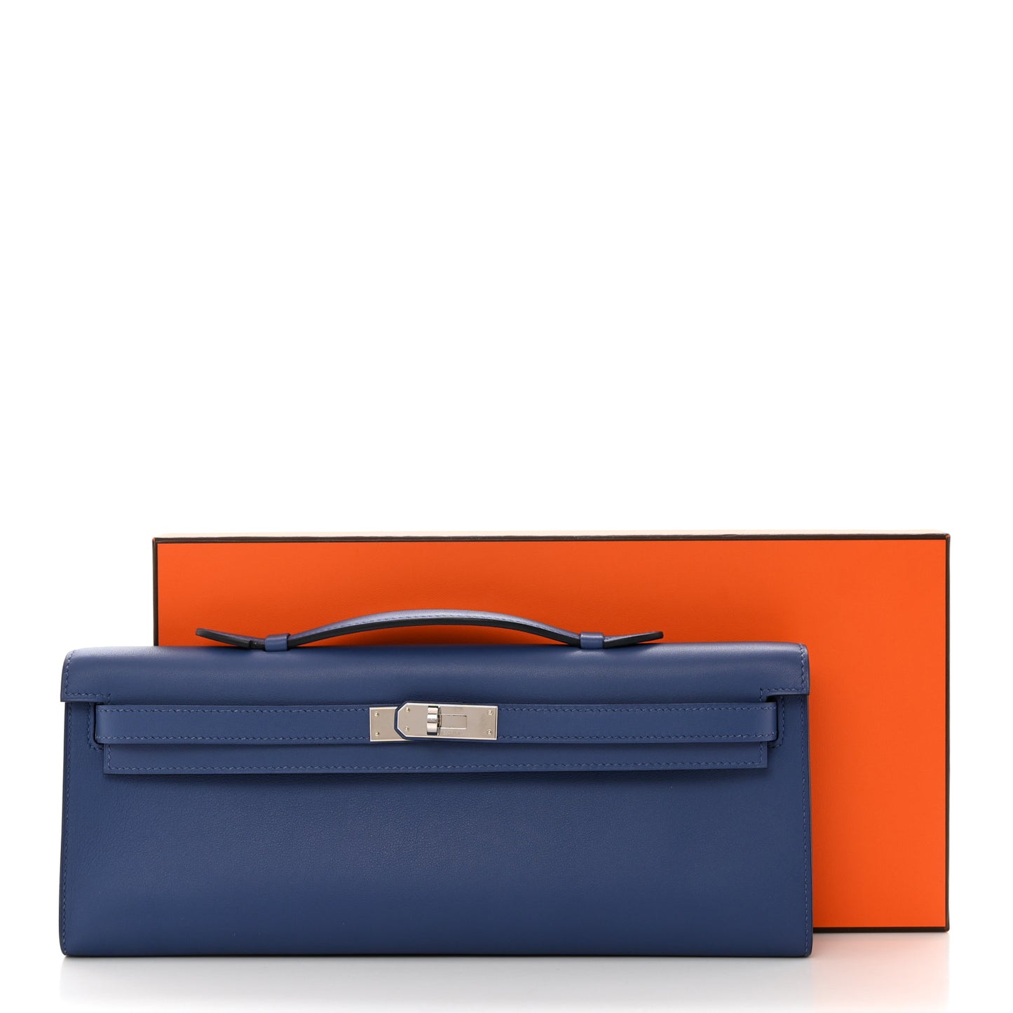 Swift Kelly Cut Clutch Pochette Bleu Brighton