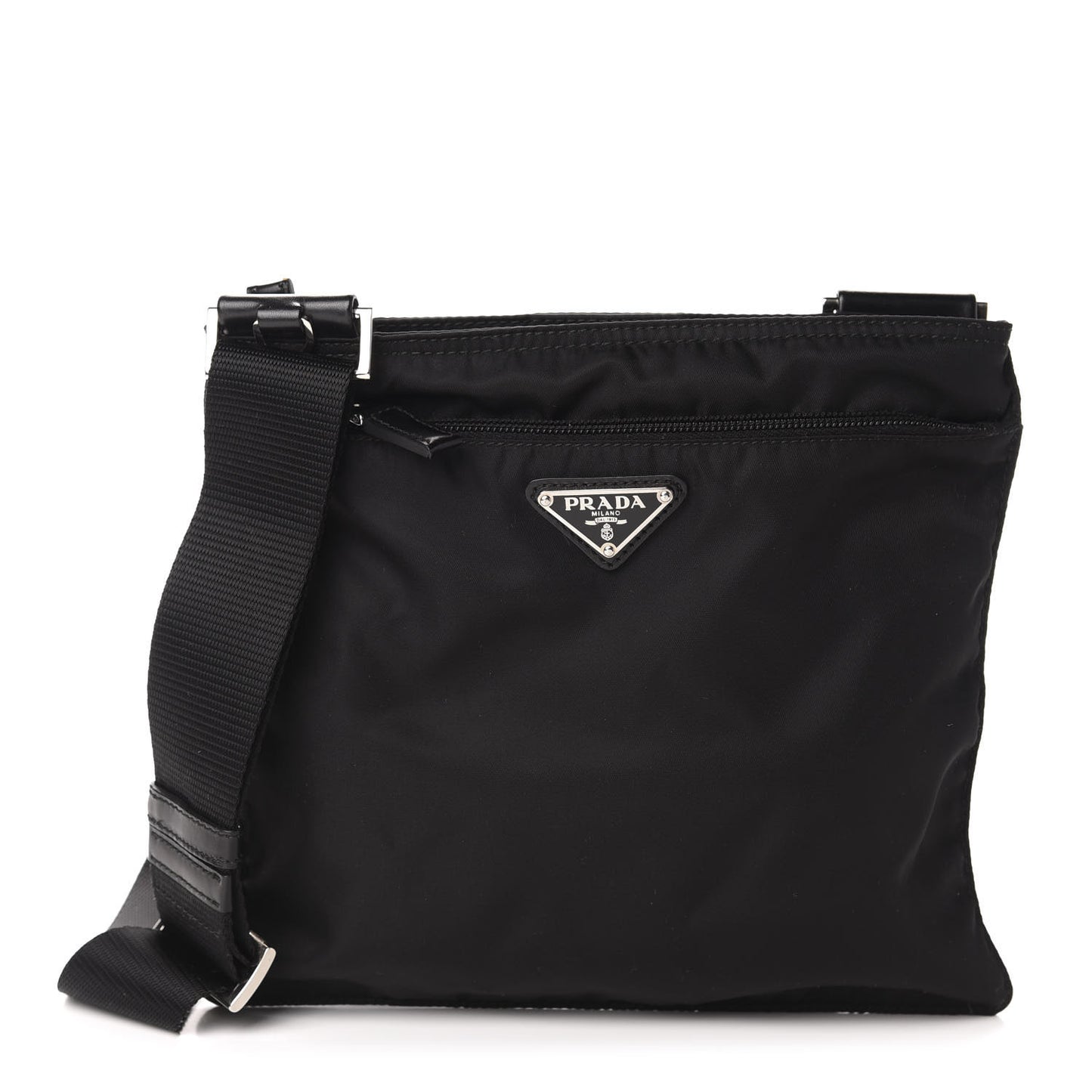Tessuto Nylon Messenger Bag Black
