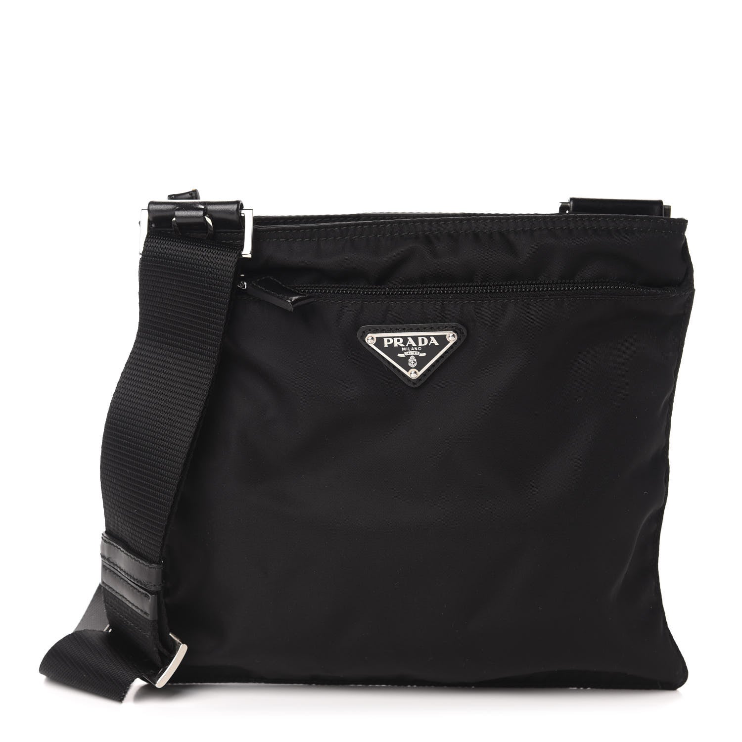 Prada Tessuto Nylon Messenger Bag Black 1 of 11