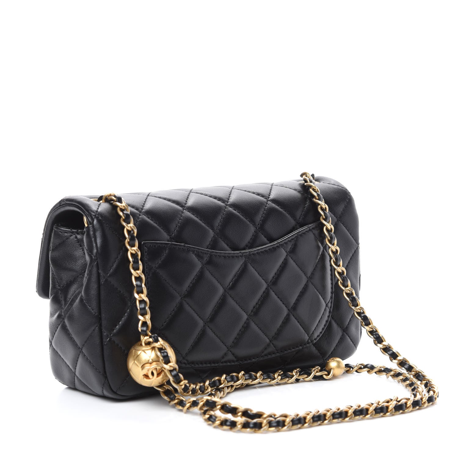 Chanel Lambskin Quilted Mini Rectangular Pearl Crush Flap Black 3 of 10