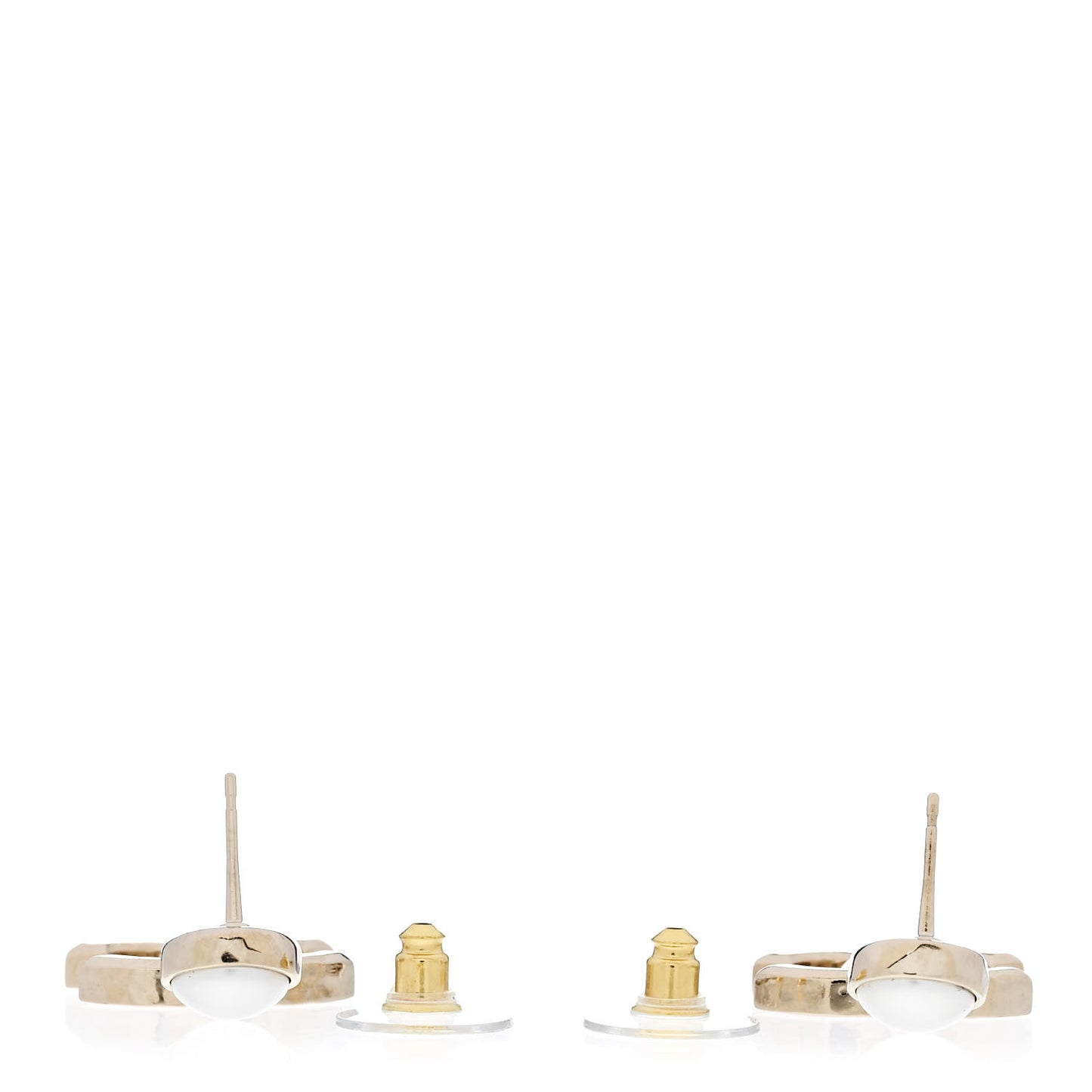 Pearl Enamel CC Drop Earrings Pink