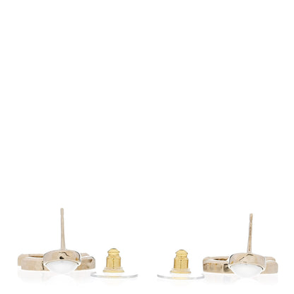 Chanel Pearl Enamel CC Drop Earrings Pink 3 of 5