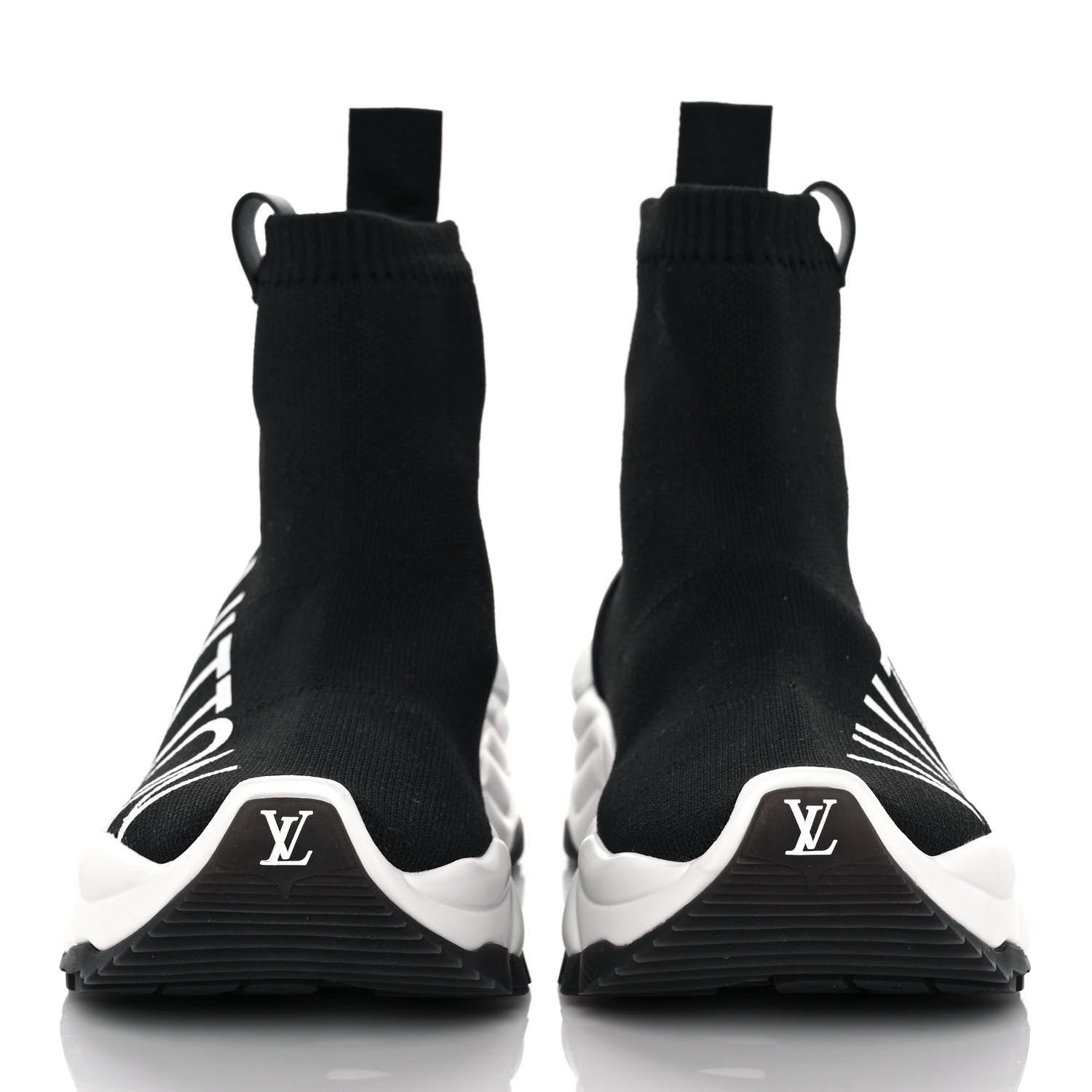 Louis Vuitton Stretch Fabric Run 55 Sneaker Boots 37 Black 2 of 7