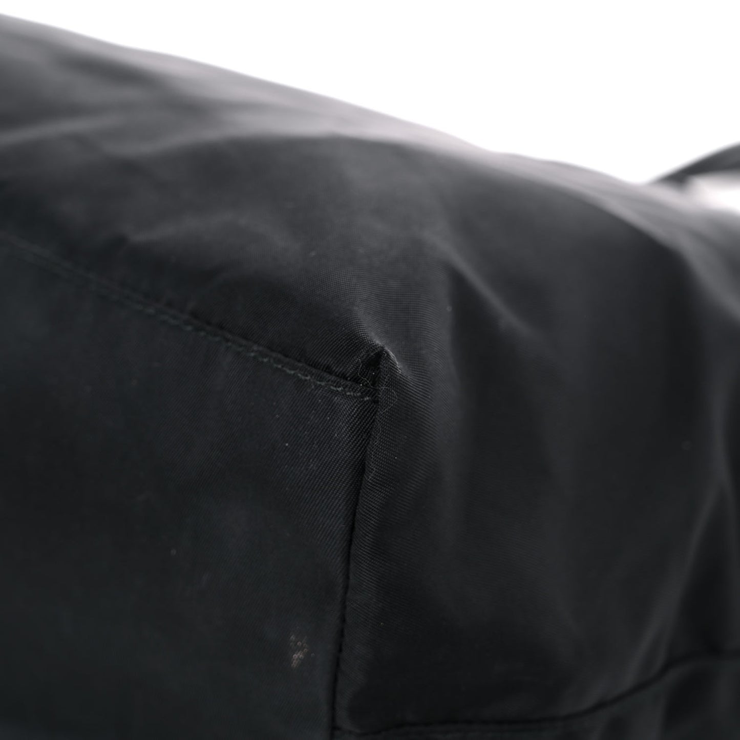 Nylon Vela Drawstring Shopping Tote Black