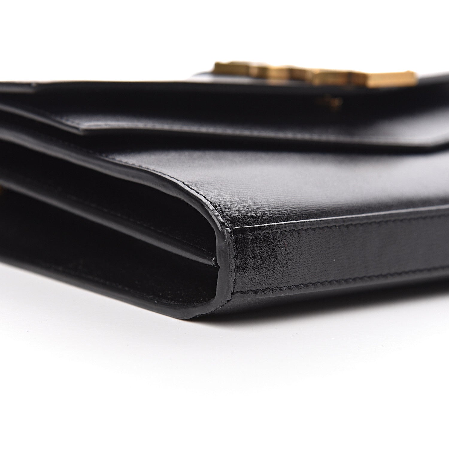 Saint Laurent Smooth Calfskin Monogram Sulpice Chain Wallet Black 8 of 10