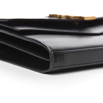 Saint Laurent Smooth Calfskin Monogram Sulpice Chain Wallet Black 8 of 10