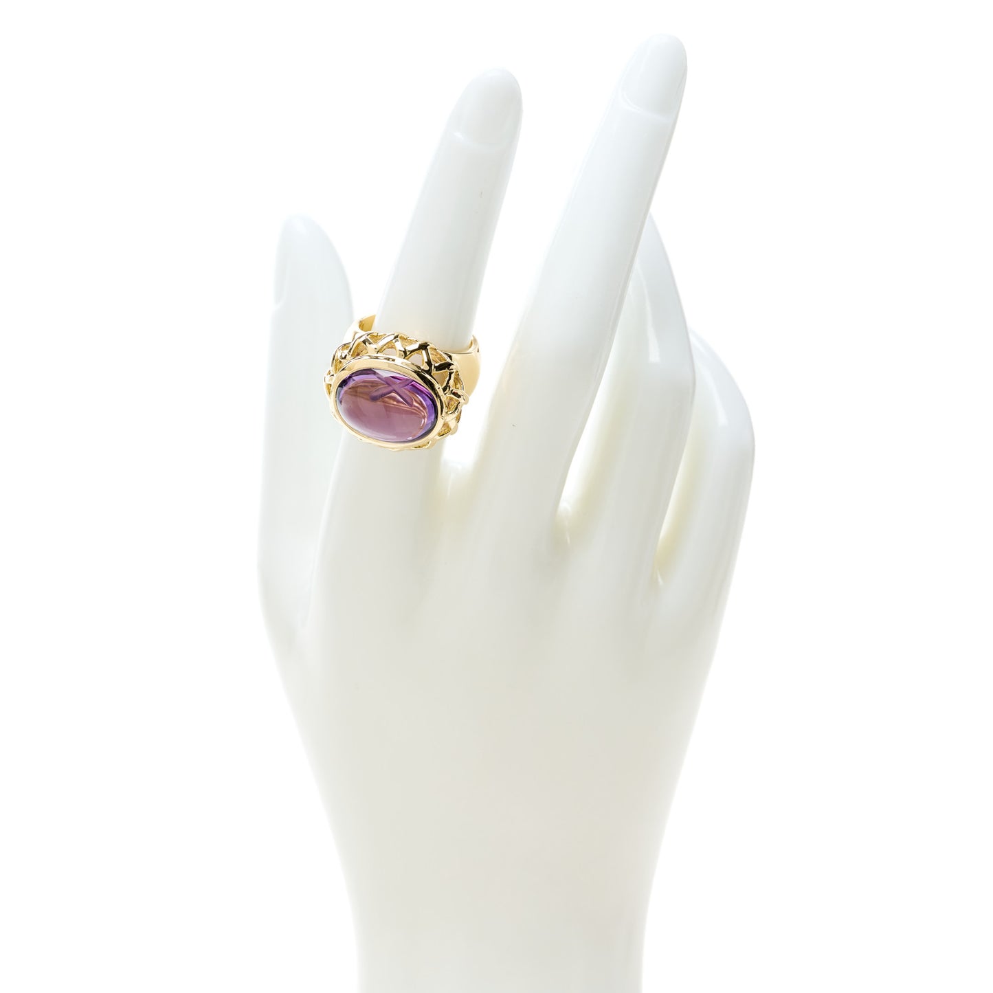 18K Yellow Gold Amethyst Paloma Picasso Forever Ring 54 6.75