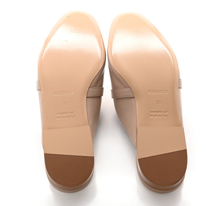 Hermes Calfskin Oz Mules 38 Blanc Gomme 5 of 12