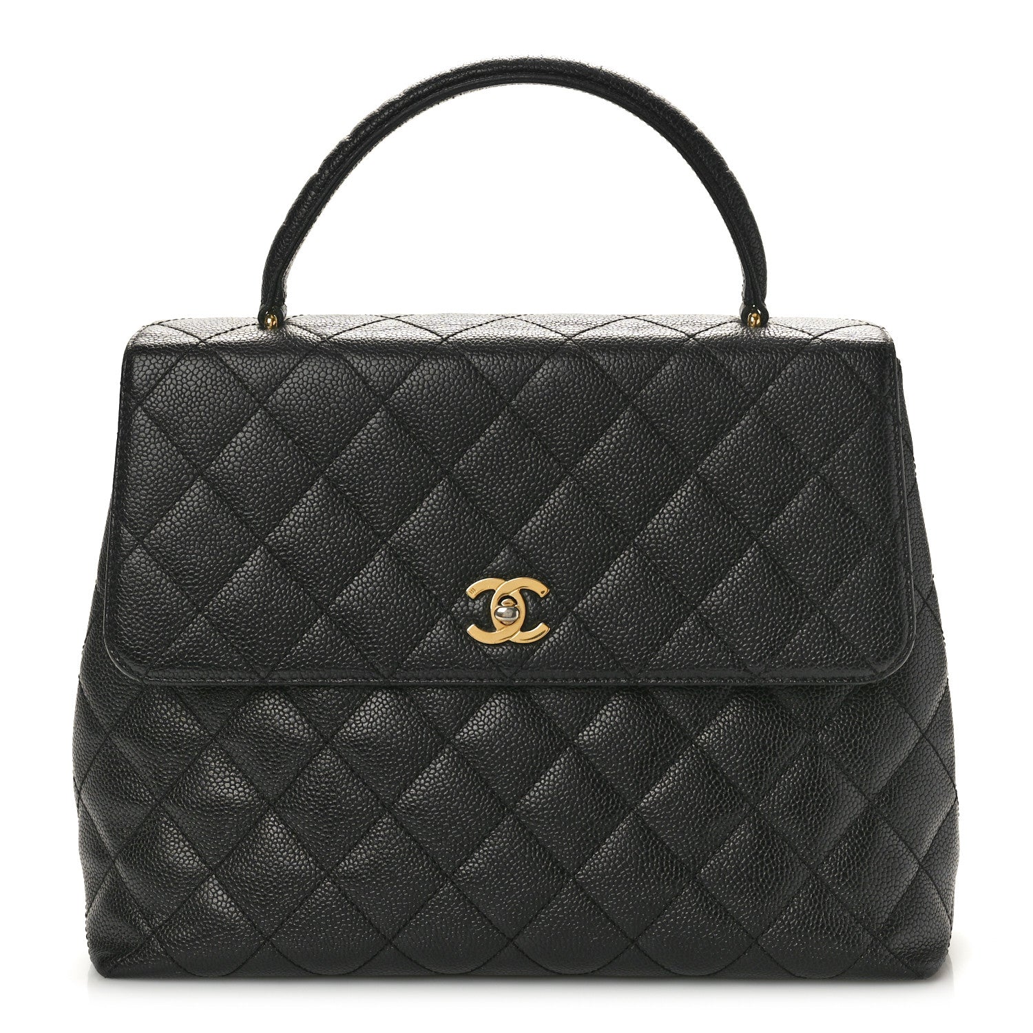 Chanel Caviar Quilted Jumbo Kelly Flap Black 1 of 11