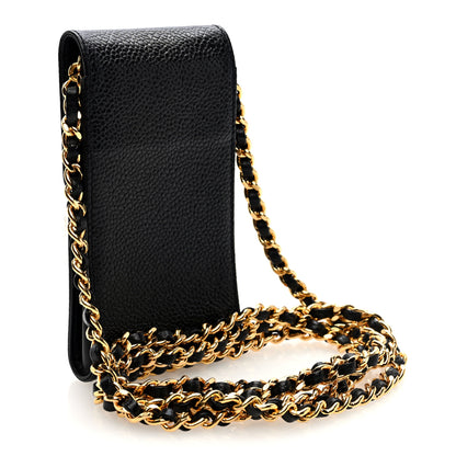 Chanel Caviar CC Phone Holder Crossbody Black 3 of 10