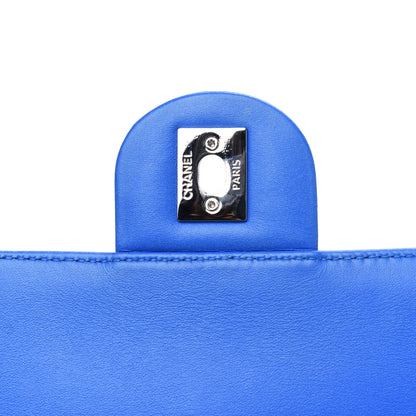 Chanel Patent Quilted Large Coco Shine Flap Blue 8 of 13