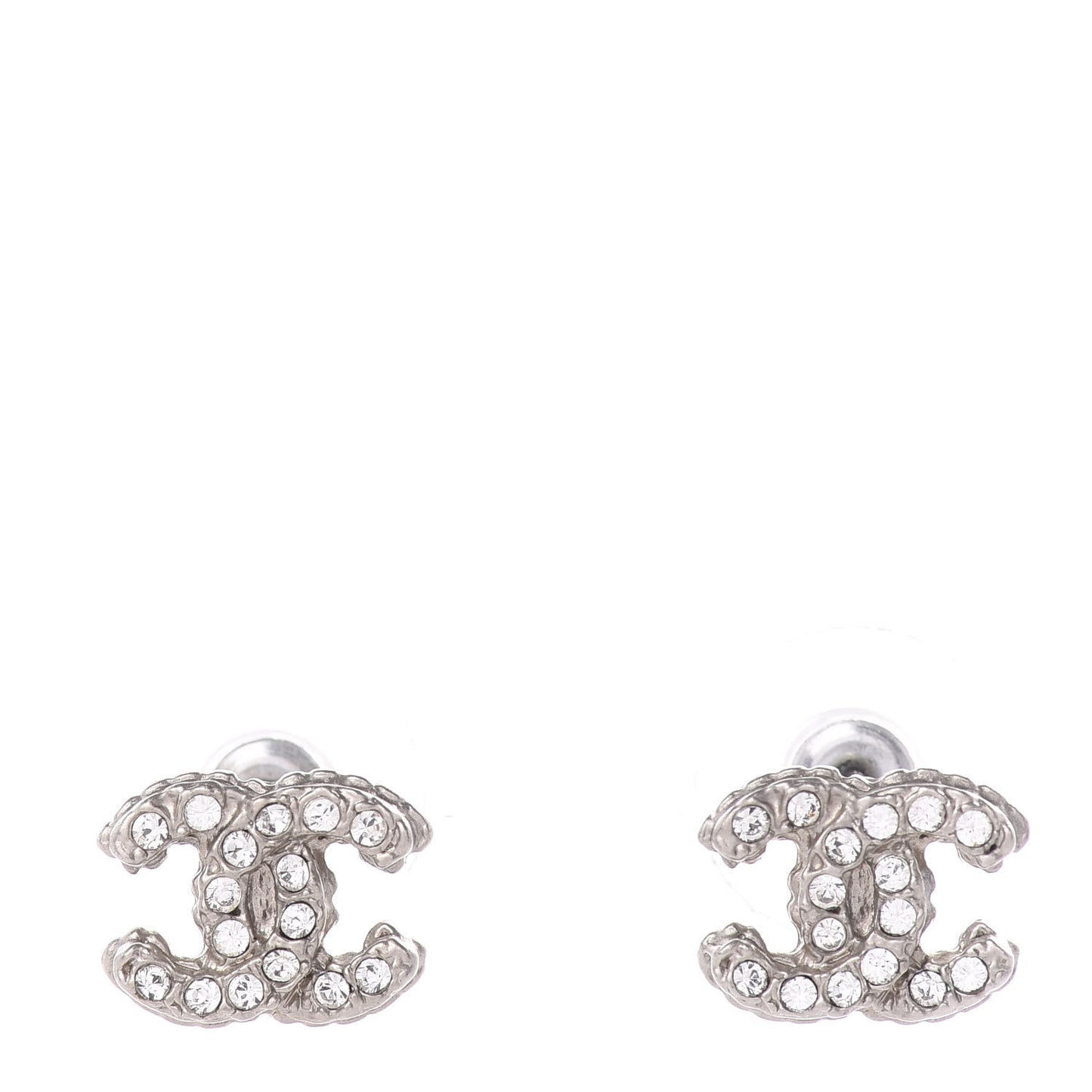 Crystal Mini Timeless CC Earrings Silver