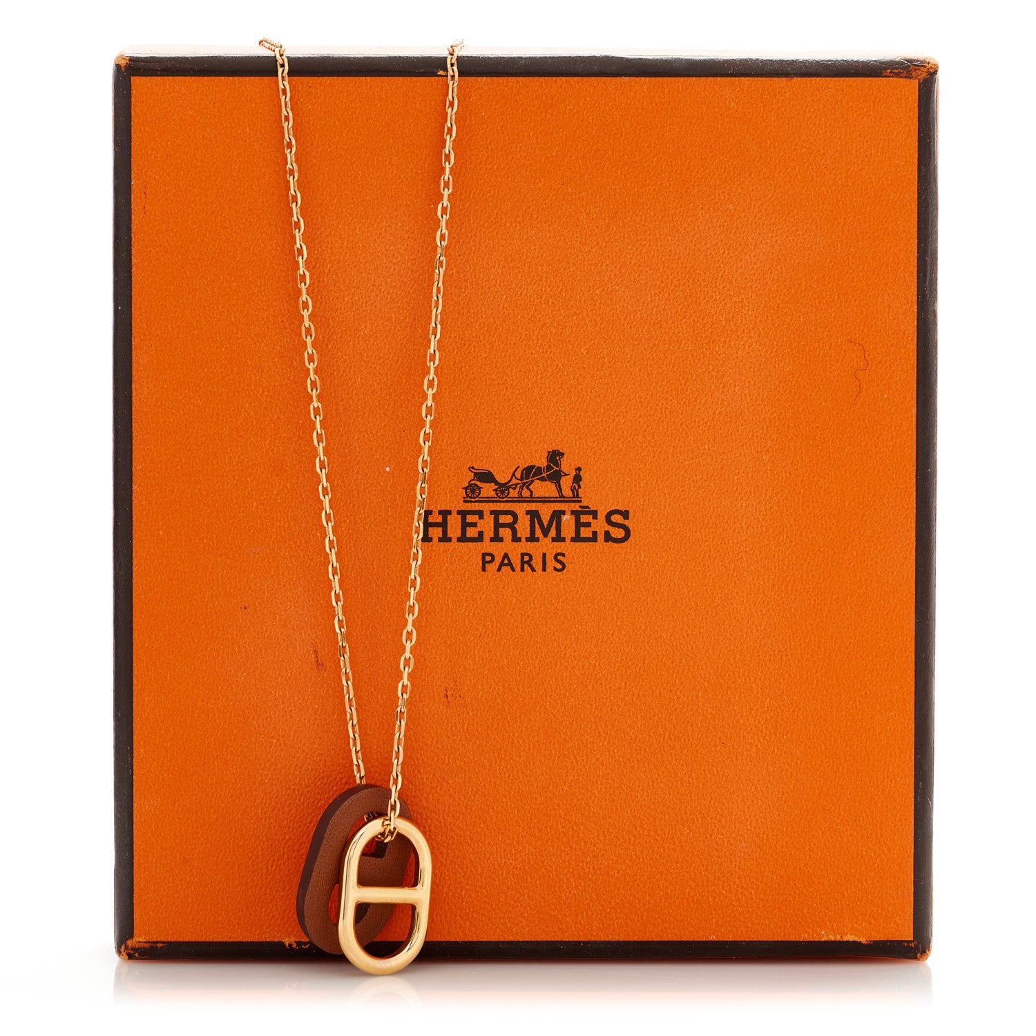Hermes Swift O'Maillon Pendant Necklace Gold 7 of 7