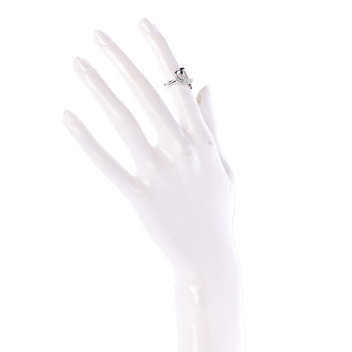 18K White Gold Diamond Paloma Picasso Loving Heart Ring 47 4