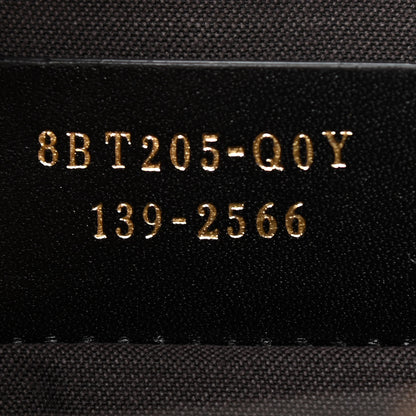 Fendi Grained Calfskin Pequin Embossed Medium Claudia Shoulder Bag Black 7 of 9
