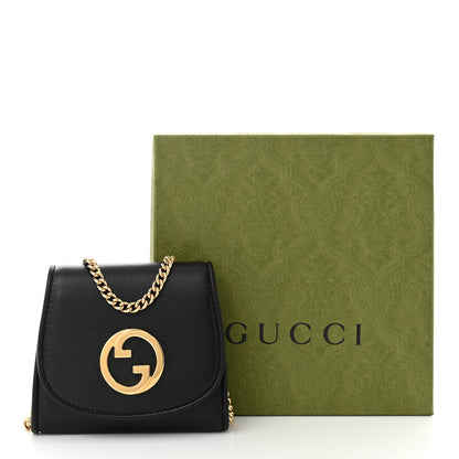 Gucci Roxy Calfskin Medium Blondie Chain Wallet Black 11 of 11