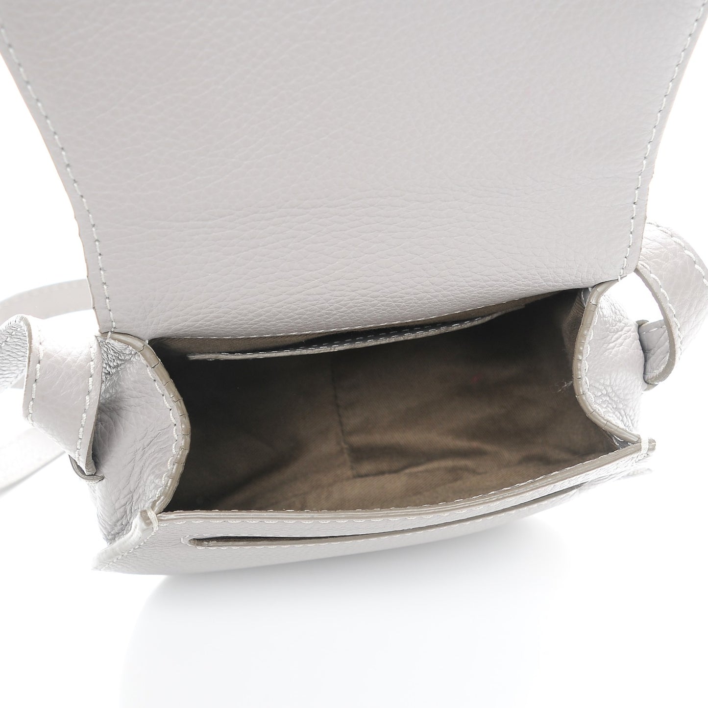 Calfskin Mini Marcie Round Crossbody Bag Cashmere Grey