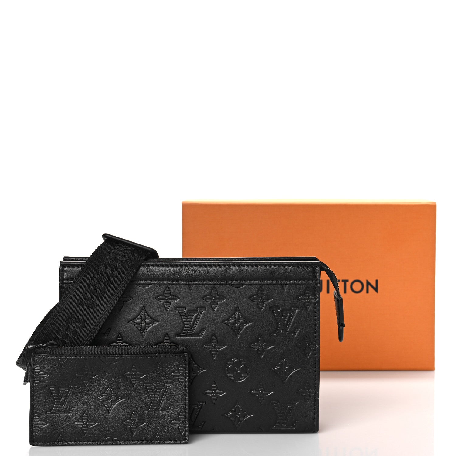 Louis Vuitton Calfskin Monogram Shadow Gaston Wearable Wallet 9 of 9