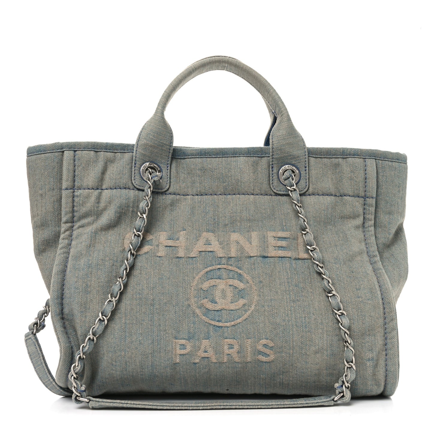 Denim Small Deauville Tote Light Blue