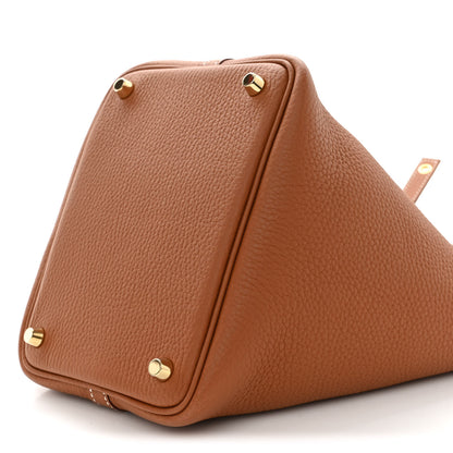 Hermes Taurillon Clemence Picotin Lock 18 PM Gold 9 of 9
