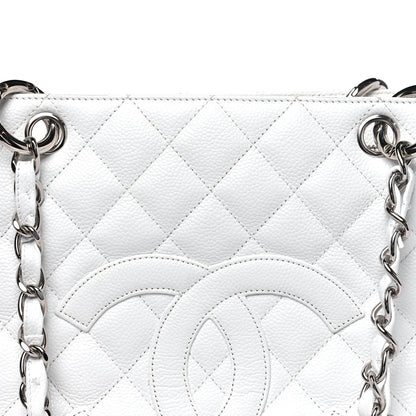 Chanel Caviar Quilted Grand Shopping Tote GST White 8 of 15
