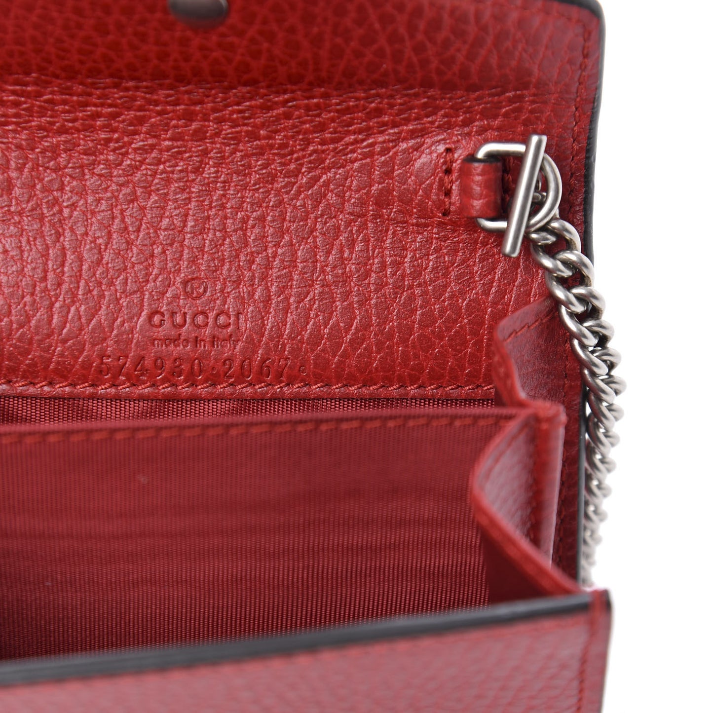 Calfskin Dionysus Coin Purse Hibiscus Red