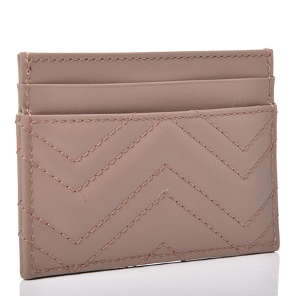 Gucci Calfskin Matelasse GG Marmont Card Holder Perfect Pink 3 of 7