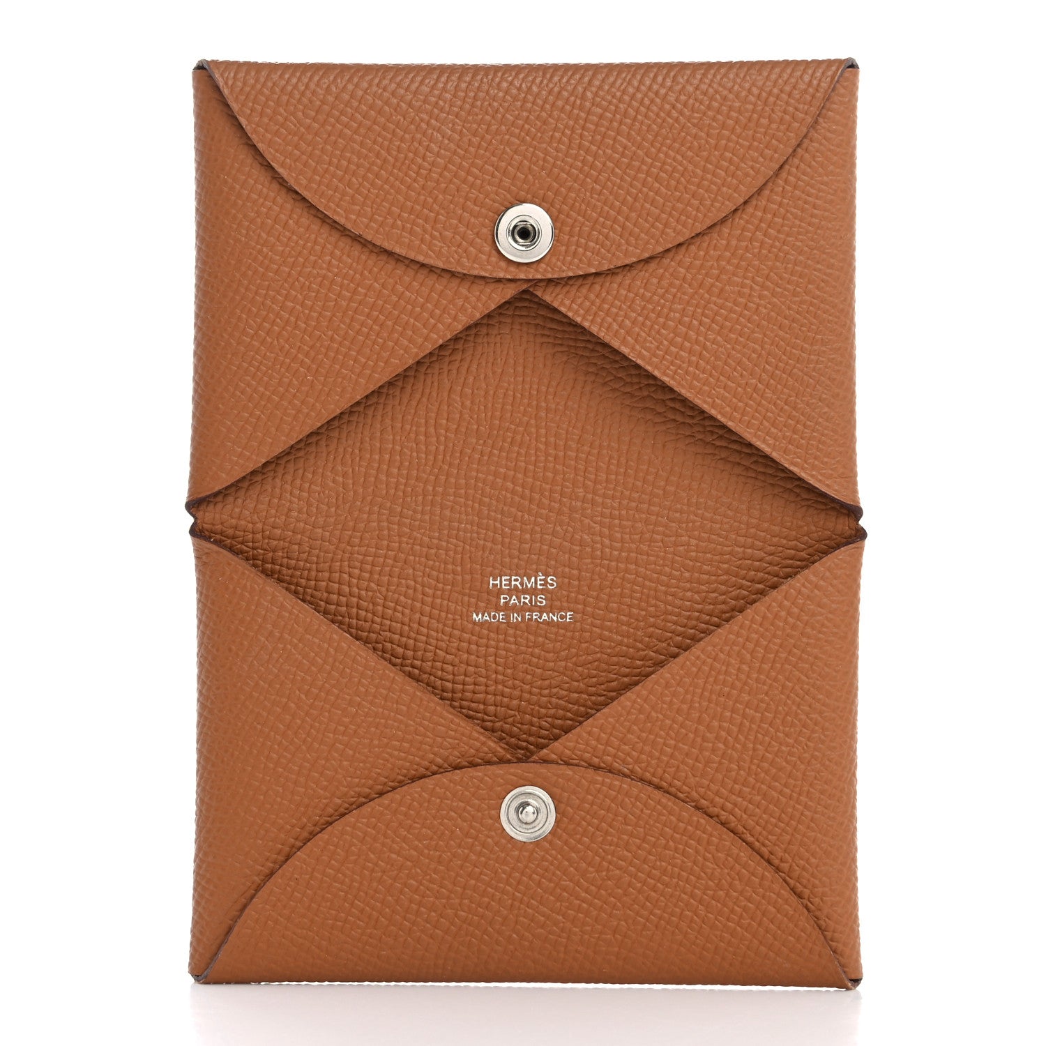 Hermes Epsom Calvi Card Case Gold 5 of 8
