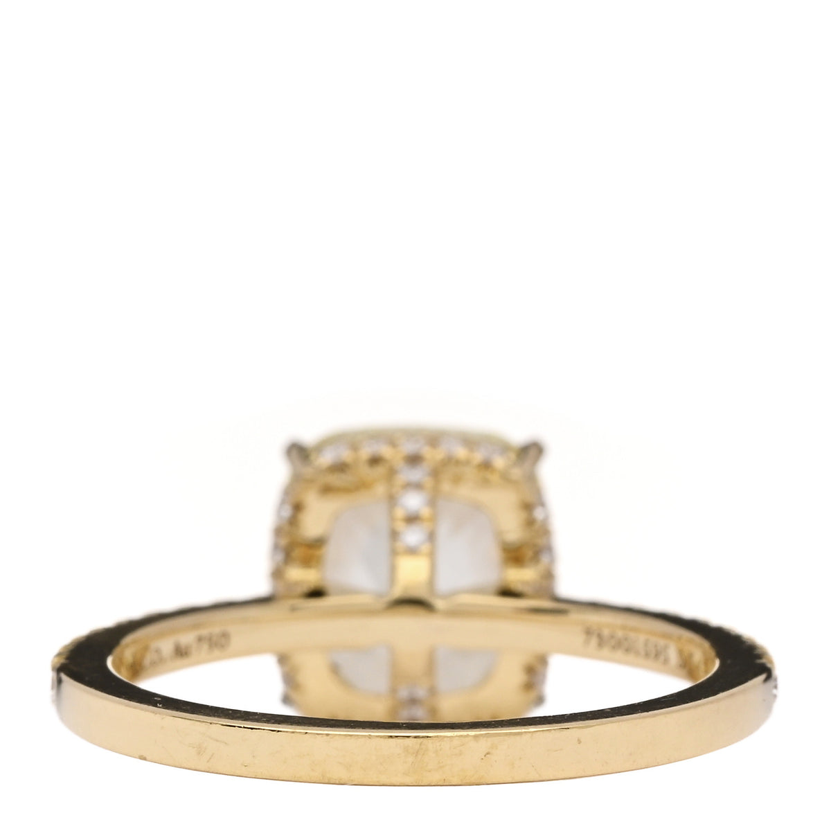 18K Yellow Gold Fancy Yellow Diamond 2.85ct Novo Cushion Cut Engagement Ring 50 5.5