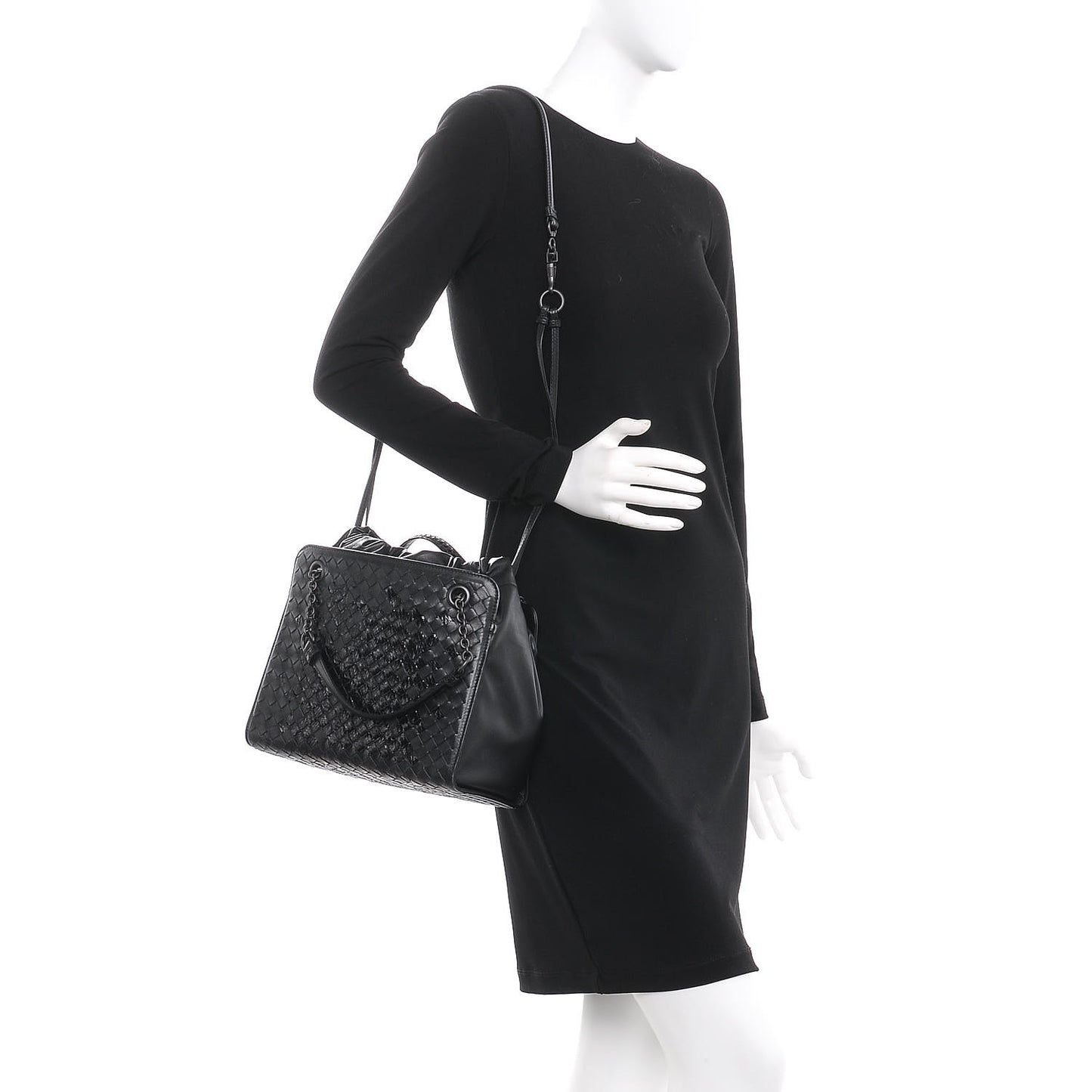 Nappa Ayers Intrecciato Small Tote Nero Black