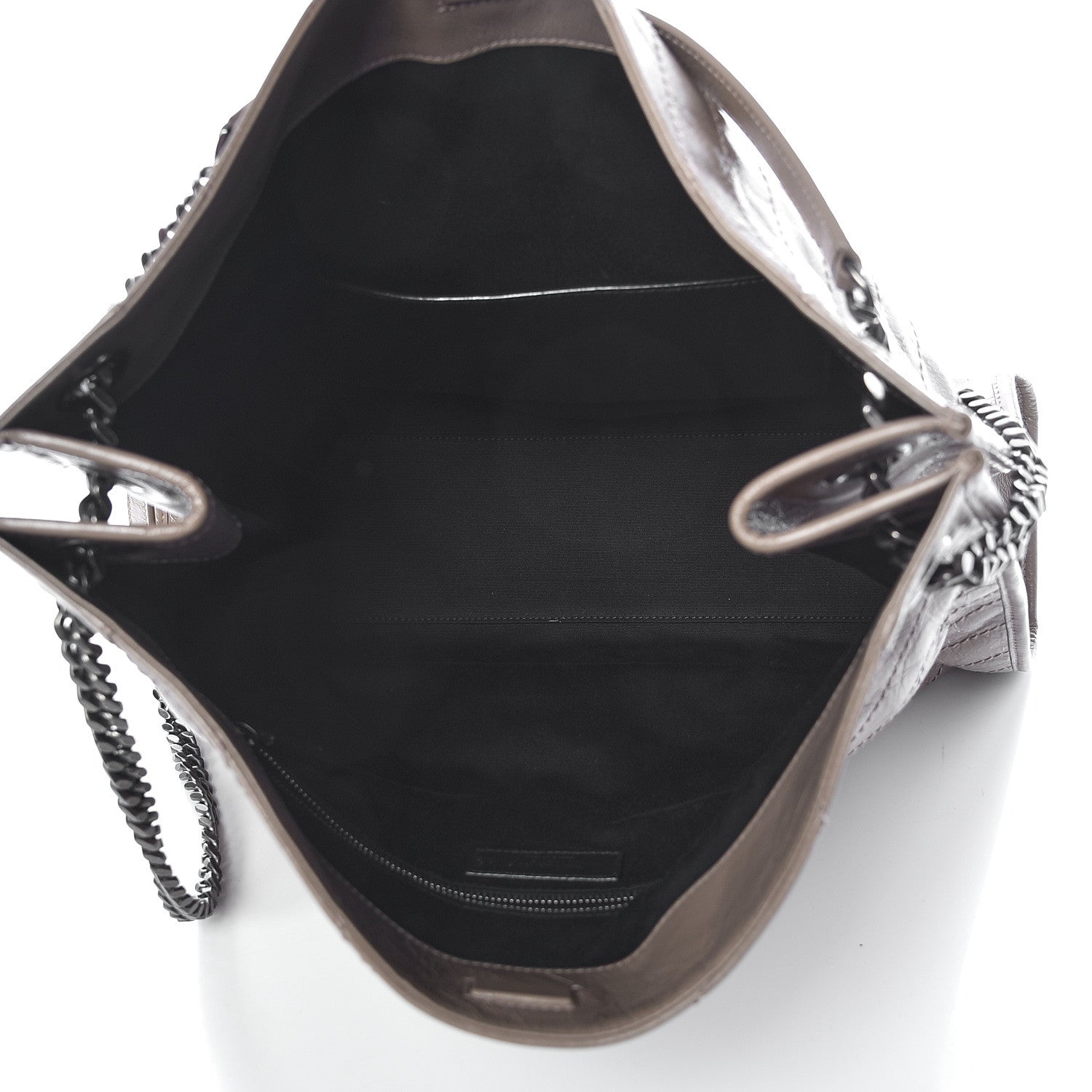 Saint Laurent Crinkled Calfskin Matelasse Monogram Niki Shoulder Bag Light Taupe 5 of 9