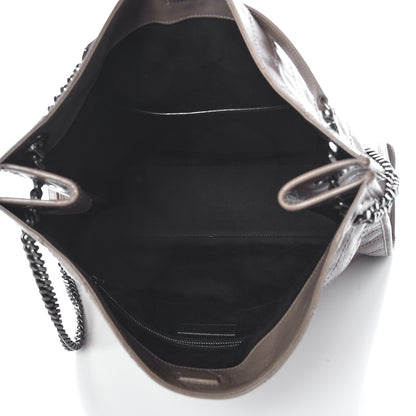 Saint Laurent Crinkled Calfskin Matelasse Monogram Niki Shoulder Bag Light Taupe 5 of 9