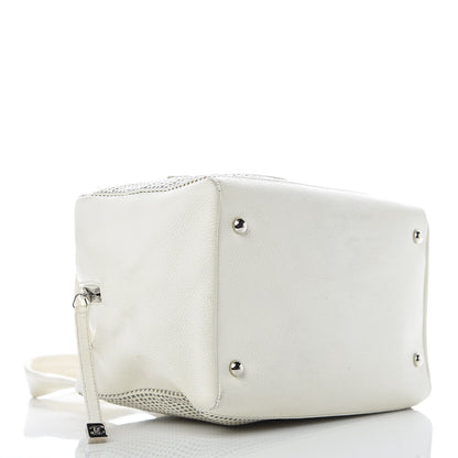 Chanel Caviar Perforated Bowler White 4 of 15
