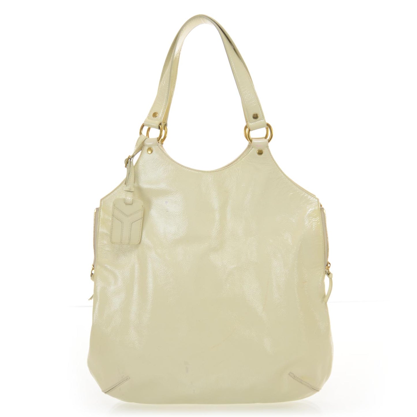 Patent Tribute Tote Ivory