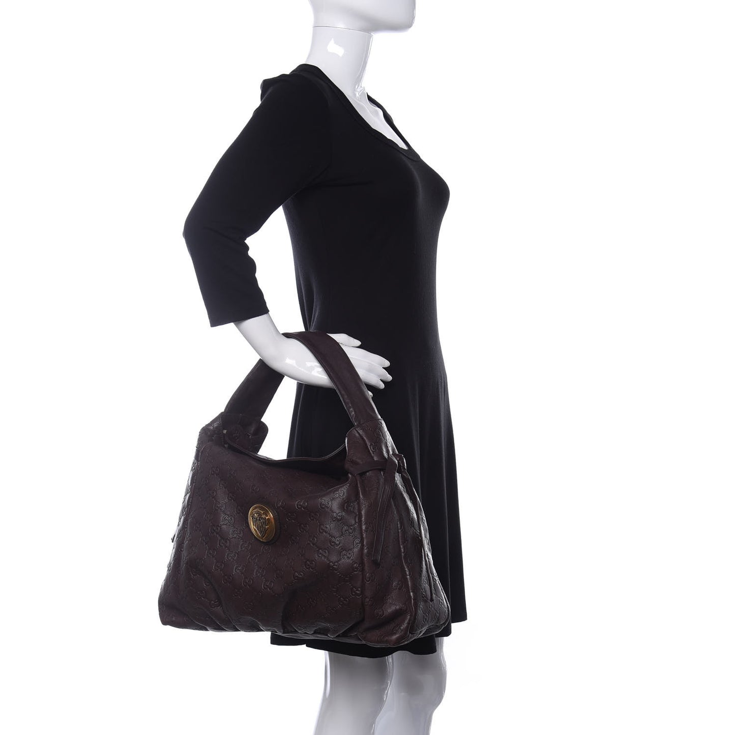 Guccissima Medium Hysteria Tote Chocolate