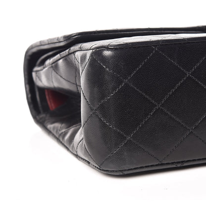 Chanel Lambskin Quilted Medium Double Flap Bag Black 8 of 18