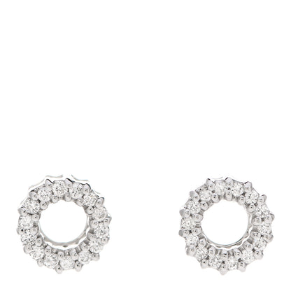 Roberto Coin 18K White Gold Diamond Circle Stud Earrings 1 of 4