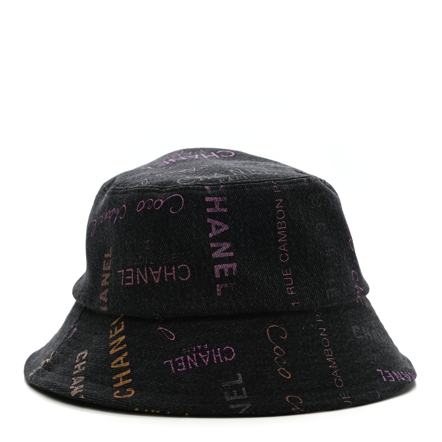 Chanel Denim Mood Cloche Bucket Hat M Black 1 of 7